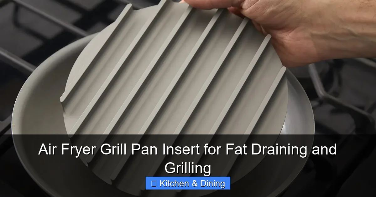 Air Fryer Grill Pan Insert for Fat Draining and Grilling