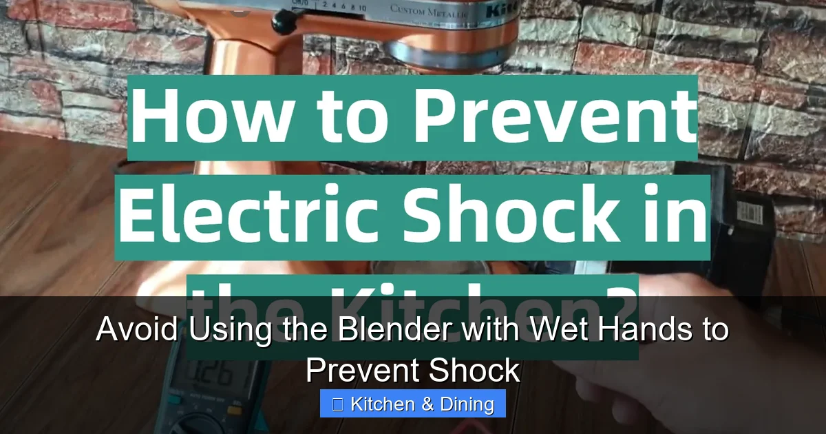 Avoid Using the Blender with Wet Hands to Prevent Shock