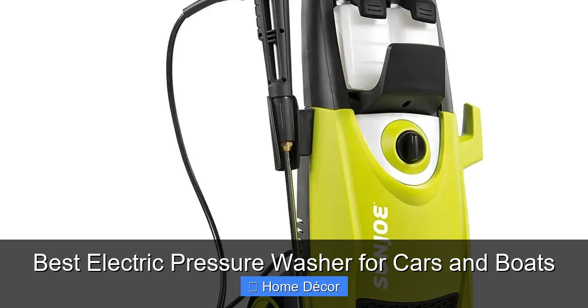 Best Electric Pressure Washer for Cars and Boats