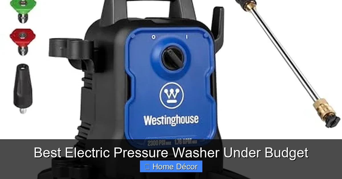 Best Electric Pressure Washer Under Budget
