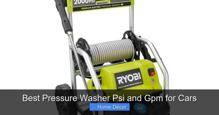 Best Pressure Washer Psi and Gpm for Cars