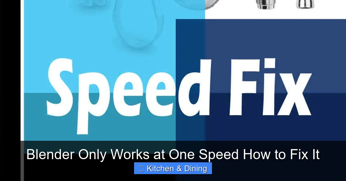 Blender Only Works at One Speed How to Fix It