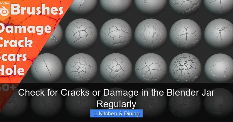 Check for Cracks or Damage in the Blender Jar Regularly