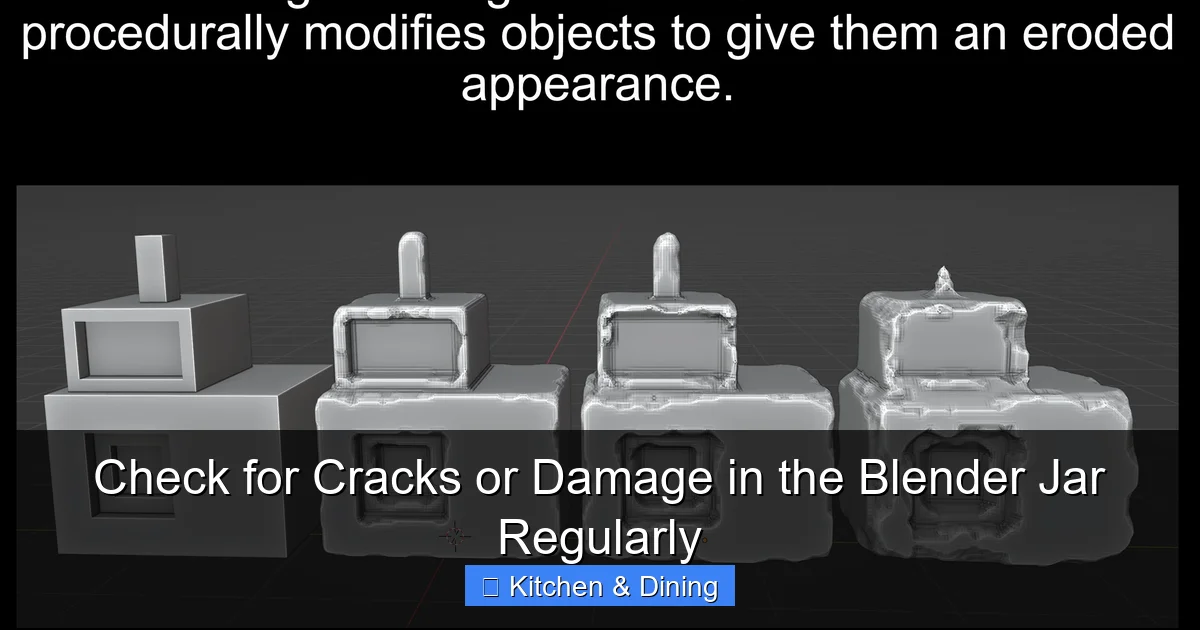Check for Cracks or Damage in the Blender Jar Regularly