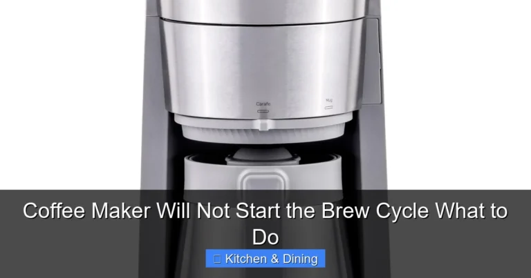 Coffee Maker Will Not Start the Brew Cycle What to Do