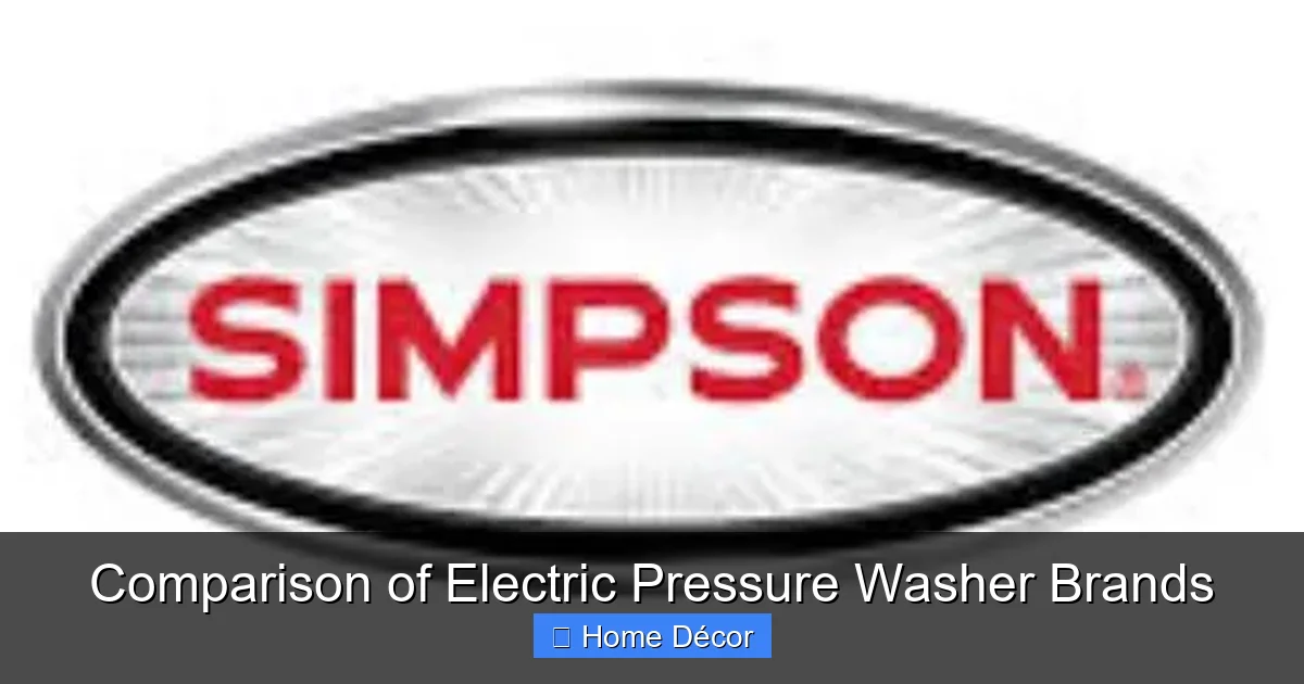 Comparison of Electric Pressure Washer Brands