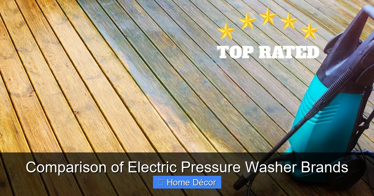 Comparison of Electric Pressure Washer Brands