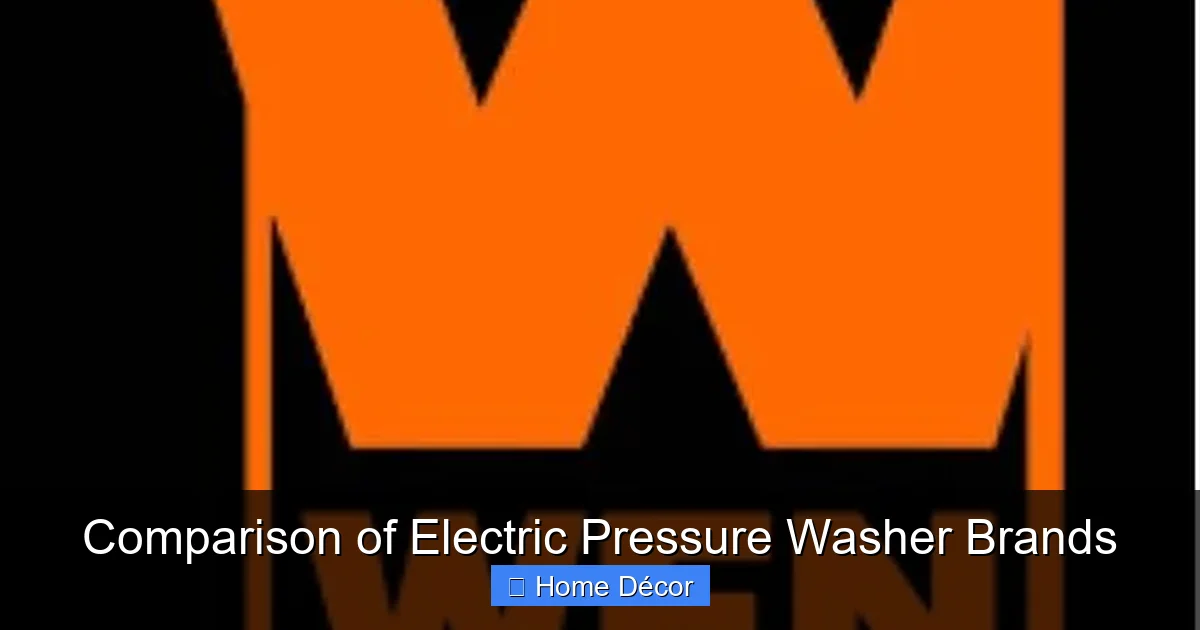 Comparison of Electric Pressure Washer Brands
