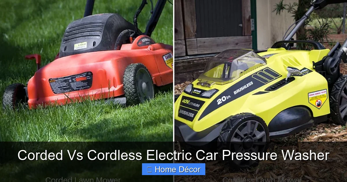 Corded Vs Cordless Electric Car Pressure Washer