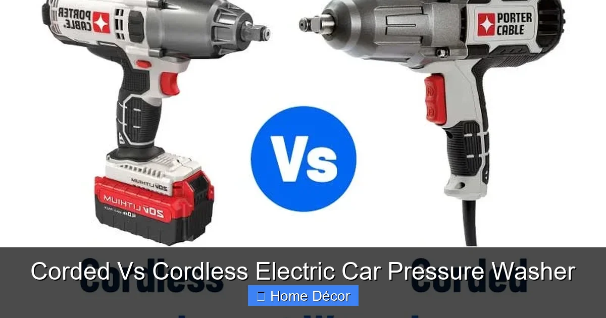 Corded Vs Cordless Electric Car Pressure Washer