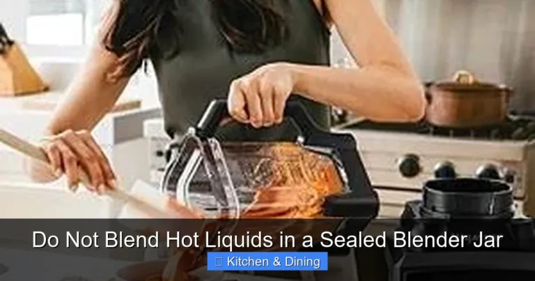 Do Not Blend Hot Liquids in a Sealed Blender Jar