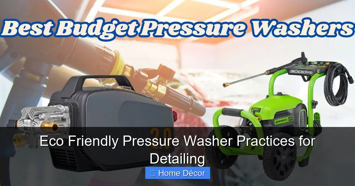 Eco Friendly Pressure Washer Practices for Detailing