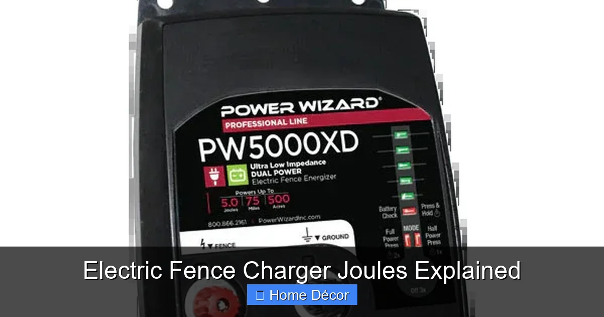 Electric Fence Charger Joules Explained