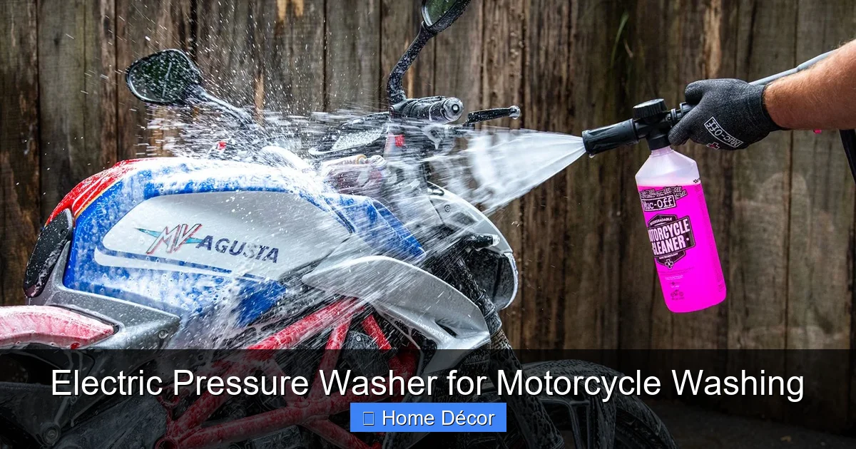 Electric Pressure Washer for Motorcycle Washing