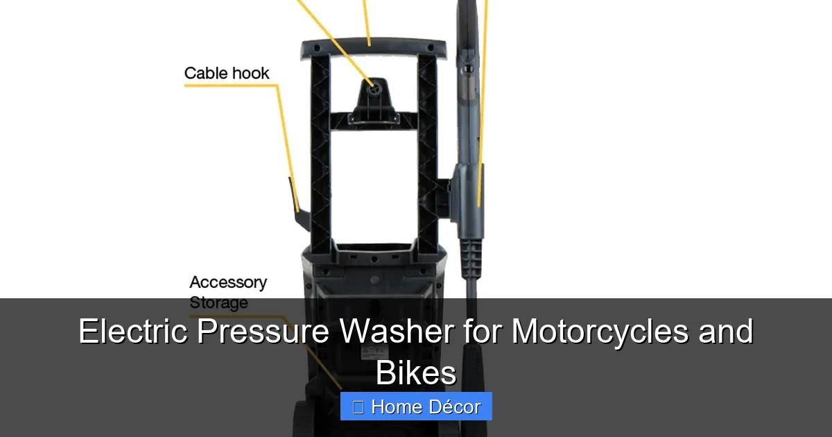 Electric Pressure Washer for Motorcycles and Bikes