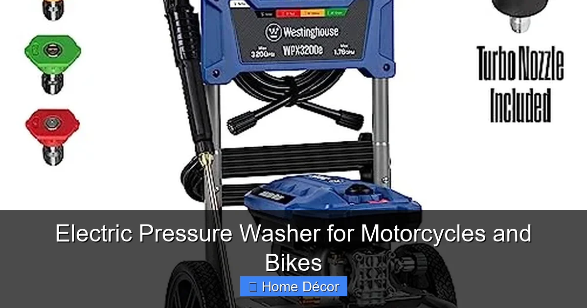Electric Pressure Washer for Motorcycles and Bikes