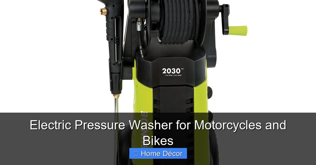 Electric Pressure Washer for Motorcycles and Bikes