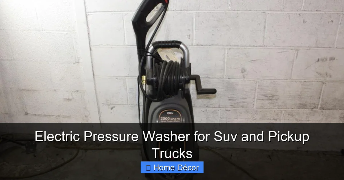 Electric Pressure Washer for Suv and Pickup Trucks
