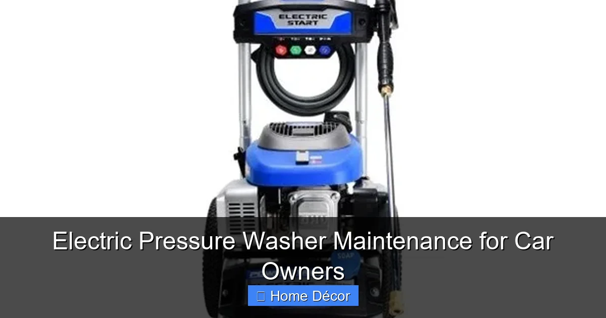 Electric Pressure Washer Maintenance for Car Owners