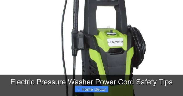 Electric Pressure Washer Power Cord Safety Tips