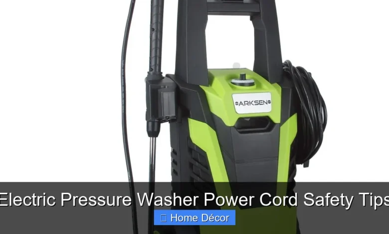 Electric Pressure Washer Power Cord Safety Tips