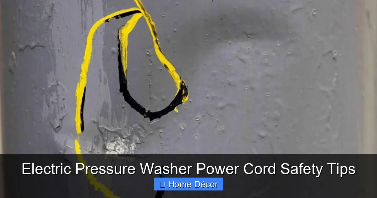 Electric Pressure Washer Power Cord Safety Tips
