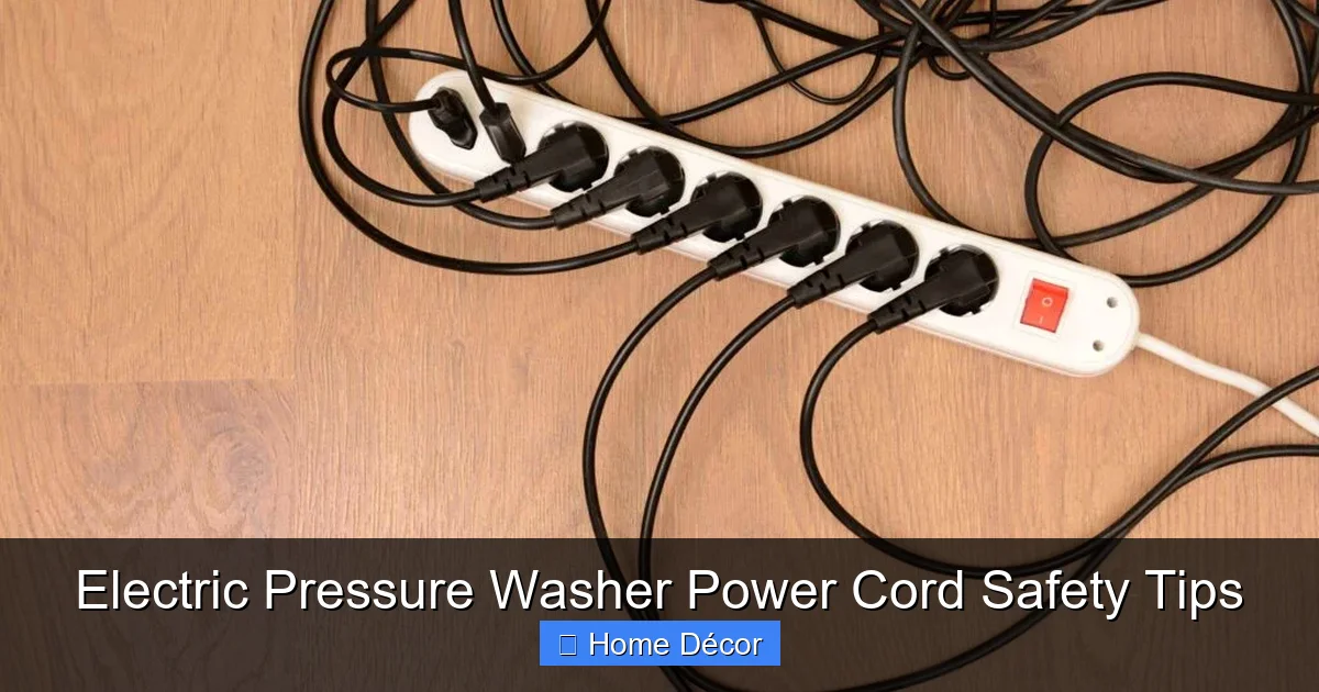 Electric Pressure Washer Power Cord Safety Tips