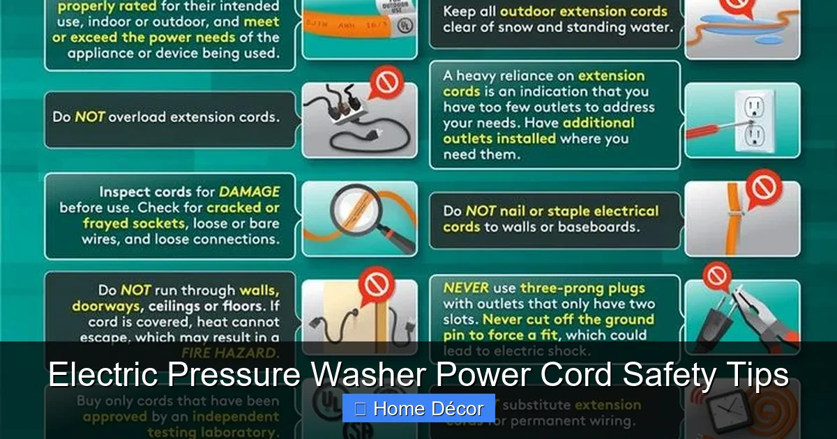 Electric Pressure Washer Power Cord Safety Tips