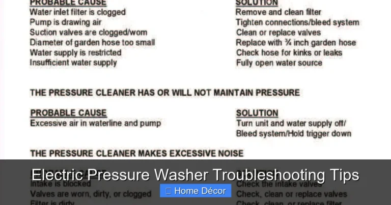 Electric Pressure Washer Troubleshooting Tips