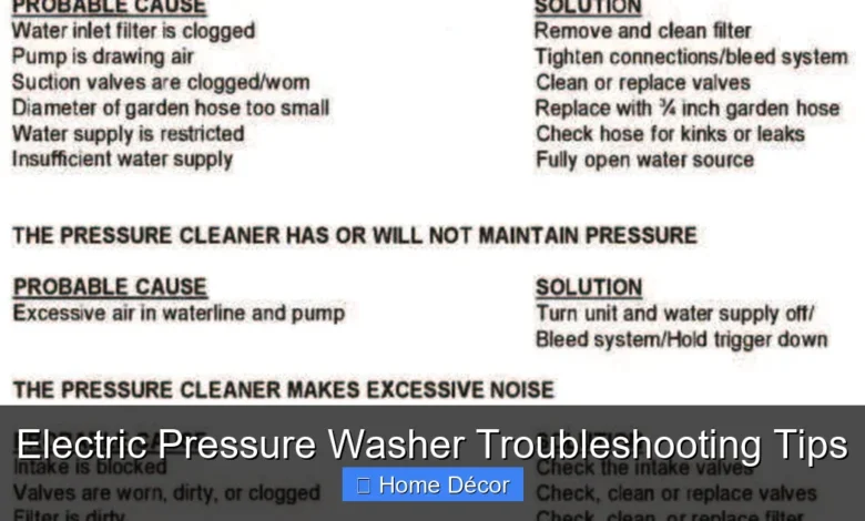 Electric Pressure Washer Troubleshooting Tips