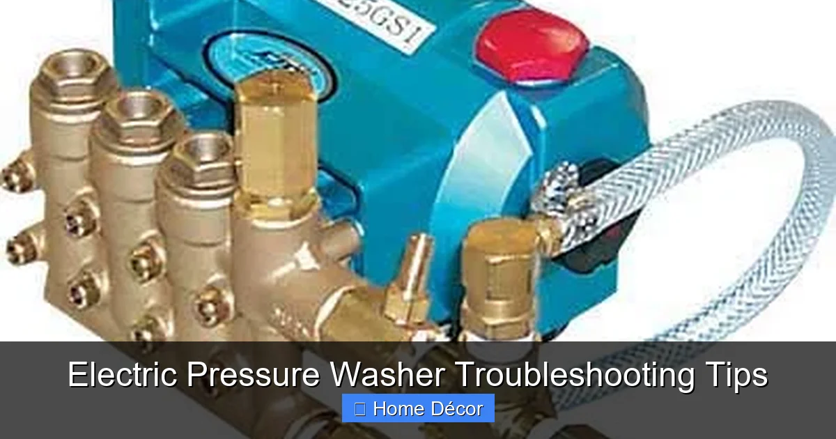 Electric Pressure Washer Troubleshooting Tips