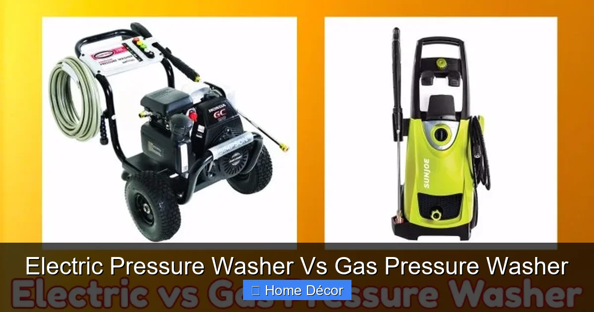 Electric Pressure Washer Vs Gas Pressure Washer