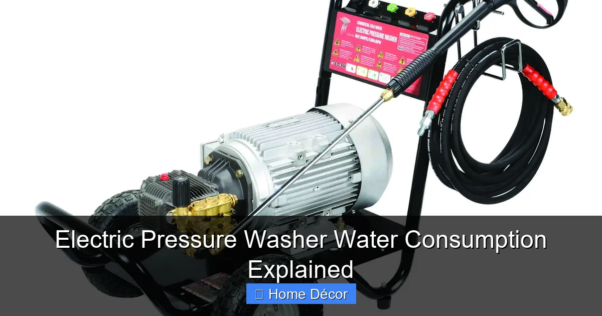 Electric Pressure Washer Water Consumption Explained