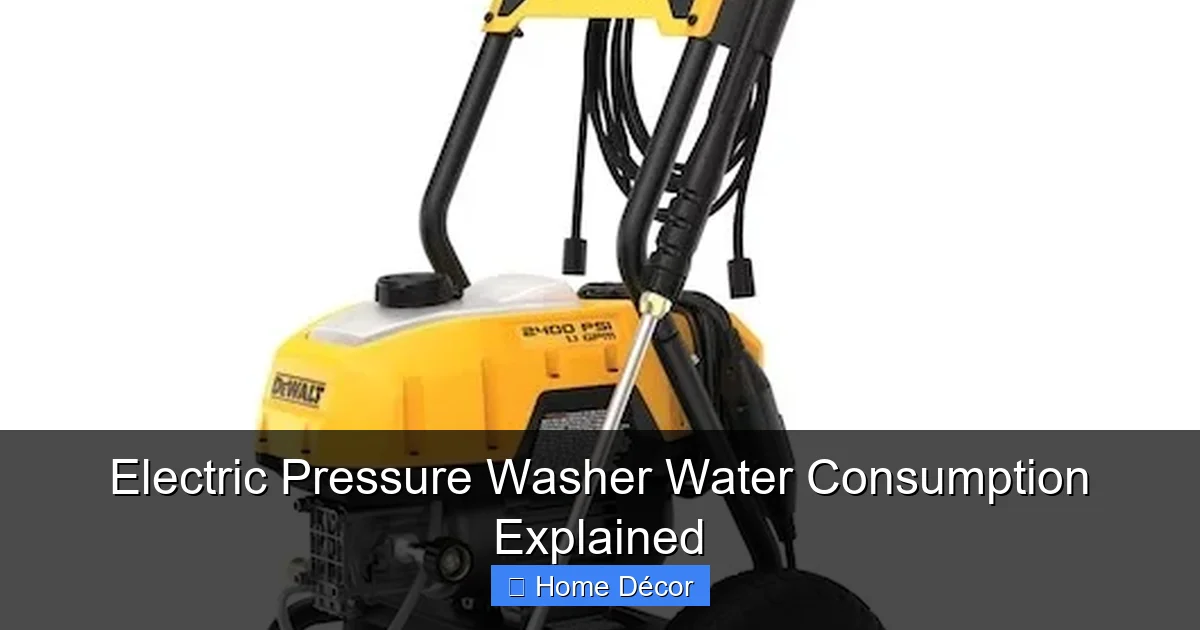 Electric Pressure Washer Water Consumption Explained