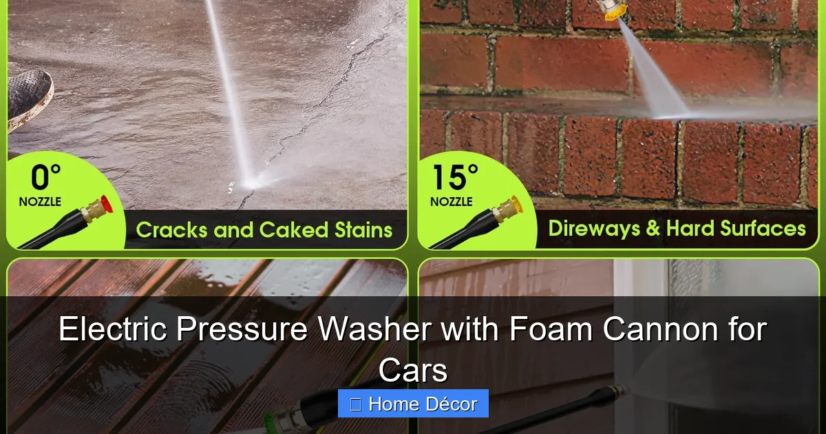 Electric Pressure Washer with Foam Cannon for Cars