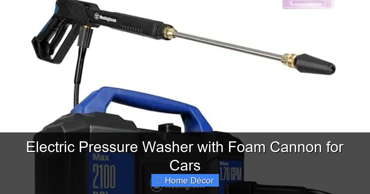 Electric Pressure Washer with Foam Cannon for Cars