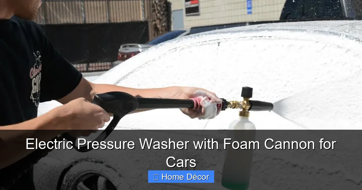 Electric Pressure Washer with Foam Cannon for Cars