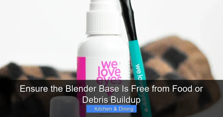 Ensure the Blender Base Is Free from Food or Debris Buildup