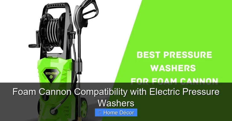 Foam Cannon Compatibility with Electric Pressure Washers
