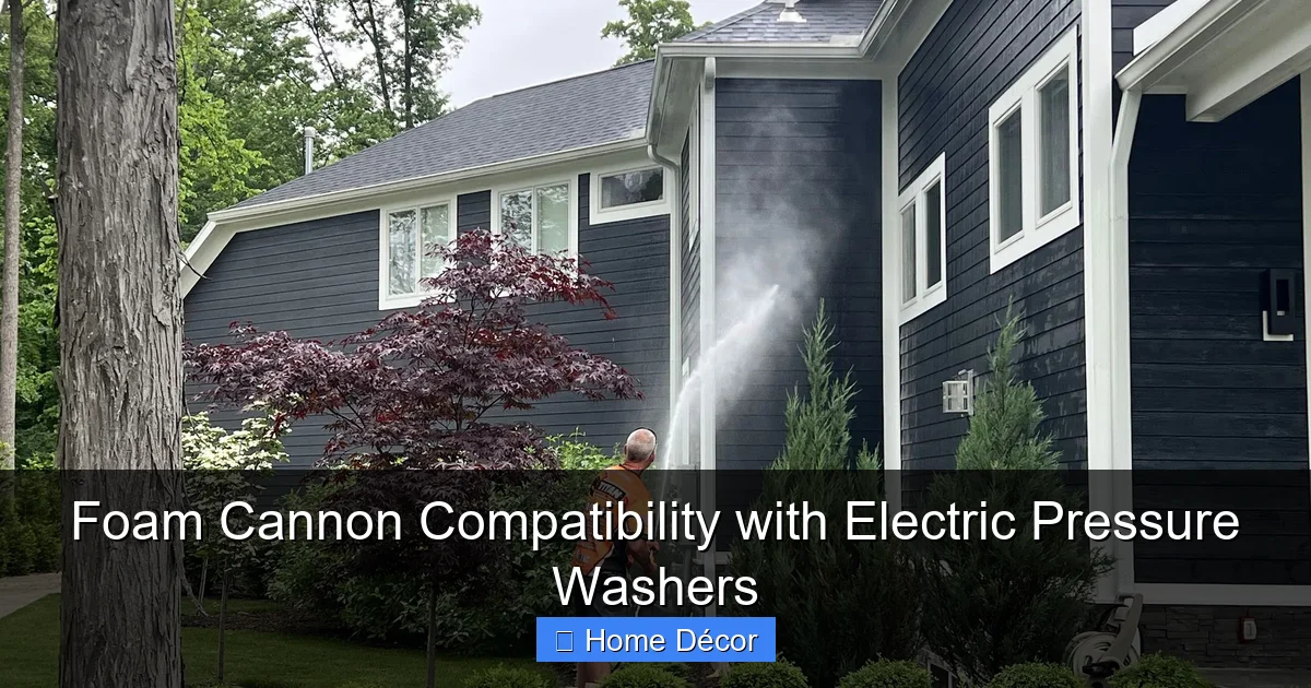 Foam Cannon Compatibility with Electric Pressure Washers