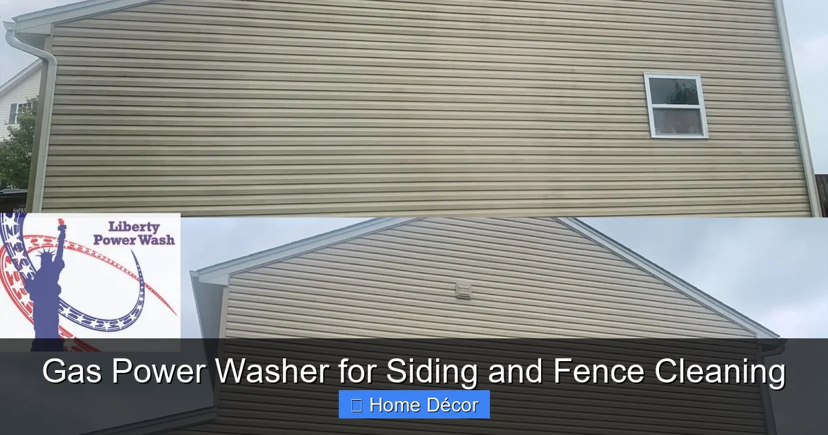 Gas Power Washer for Siding and Fence Cleaning