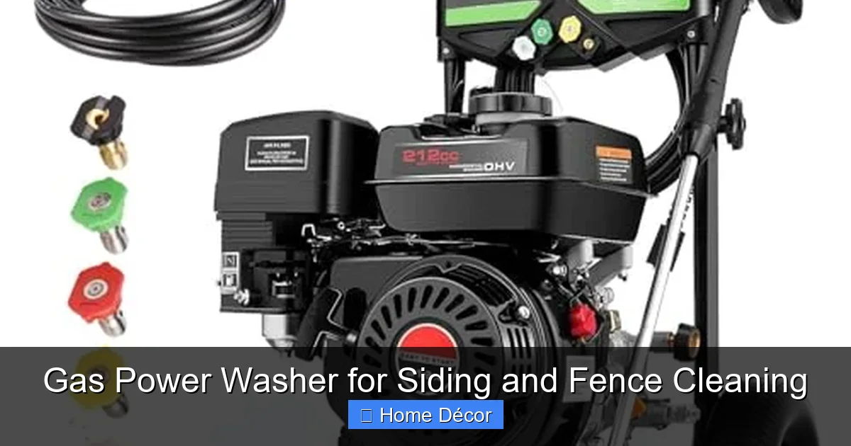 Gas Power Washer for Siding and Fence Cleaning