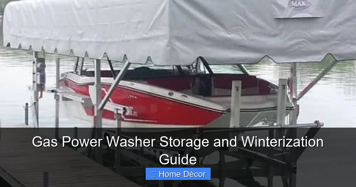 Gas Power Washer Storage and Winterization Guide