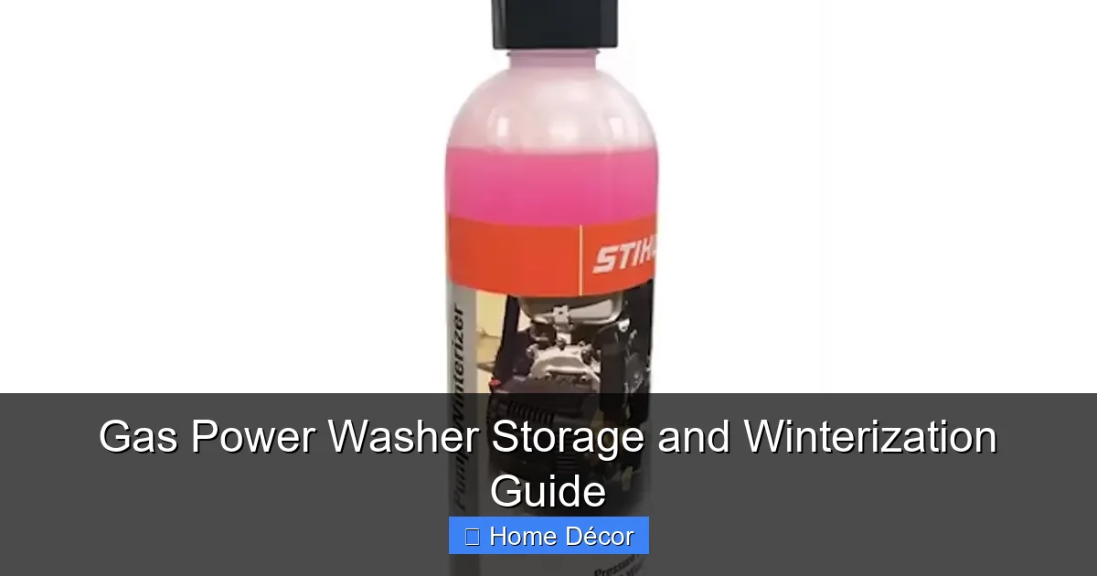 Gas Power Washer Storage and Winterization Guide