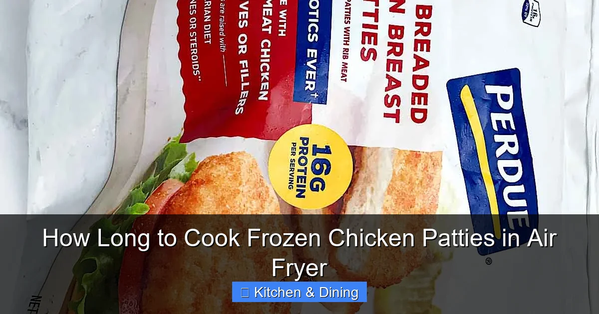 How Long to Cook Frozen Chicken Patties in Air Fryer