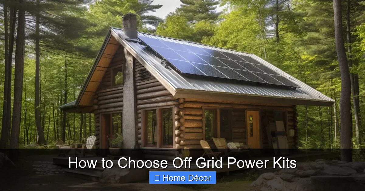 How to Choose Off Grid Power Kits
