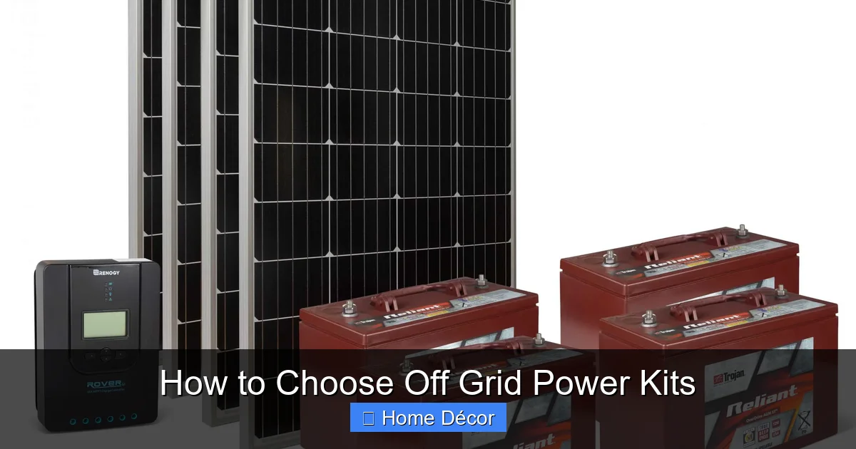 How to Choose Off Grid Power Kits