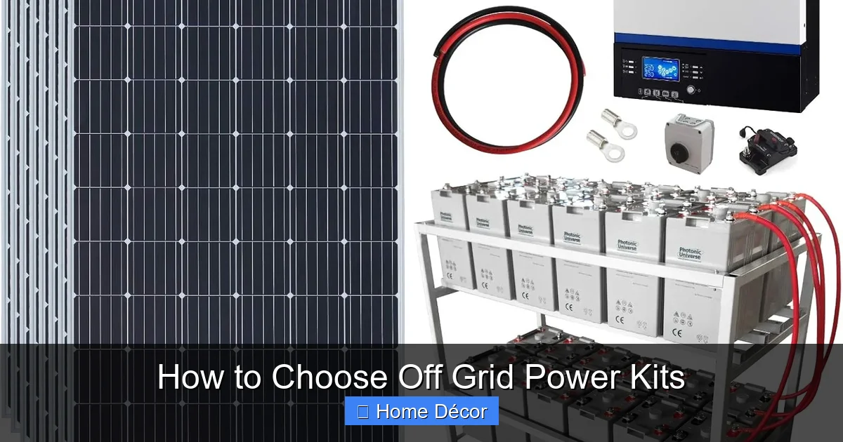 How to Choose Off Grid Power Kits