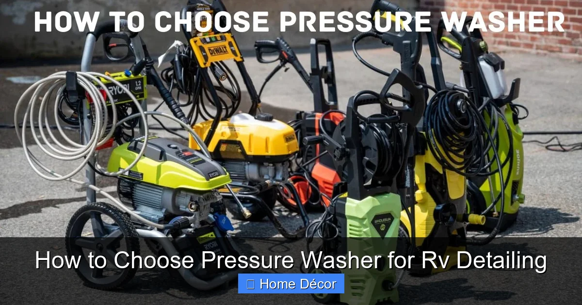 How to Choose Pressure Washer for Rv Detailing