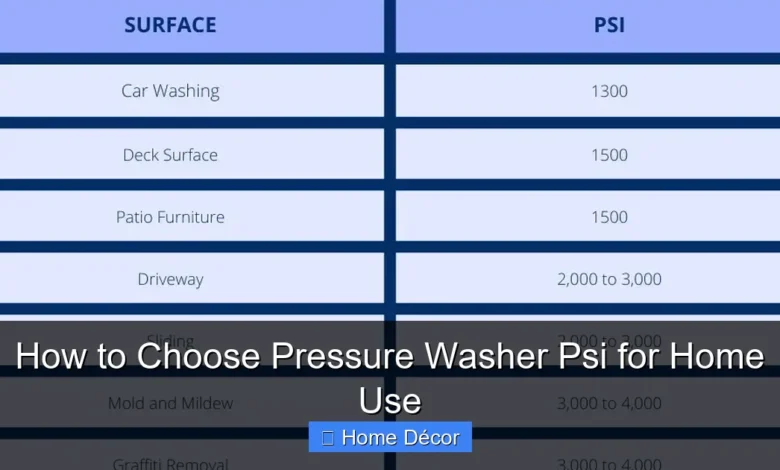 How to Choose Pressure Washer Psi for Home Use